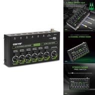 【JJL】- MIX600 PRO 6-Channel Stereo Line Mixer with RGB Lighting High-Fidelity Audio for Studio and P