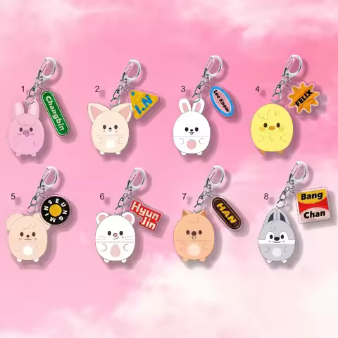 "Kpop Stray Kids Bag Charm Pendant - Hyunjin Felix Han Jisung DOIT Design - Perfect Birthday Present