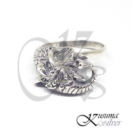 Cincin Ring Perak silver Bali Ukir Kepala Gajah Ganesha Asli 925 Pria