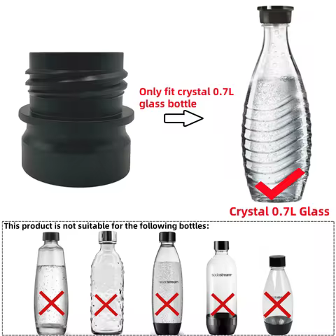 1pcs Adapter For Crystal 0.7L Glass Bottle to Replace Plastic One Fit Sodastream FIZZI G100 DUO TERR