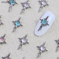 AA 5pcs 3D Alloy Nail Ch Decorations Cross Star Accessories Glitter Rhinestone Nail Parts Nail Art Materials Supplies SG