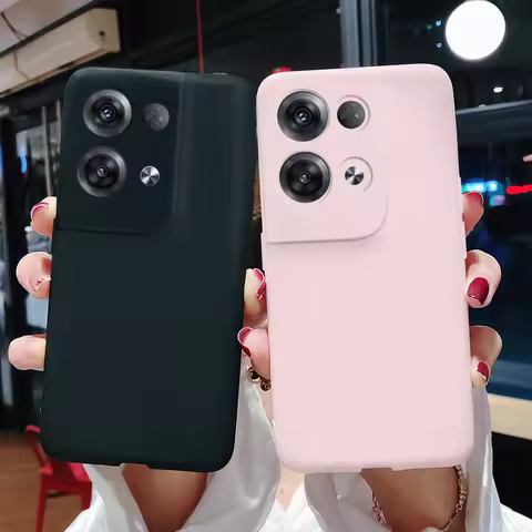 For Oppo Reno 8 Pro Plus 5G Case Simple Colorful Cute Liquid Silicone Bumper For Fundas Reno8 Pro+ R