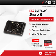 Red Buffalo Snap-6 Digital Camera 2.7K 48MP Light Versatile Compact Camera