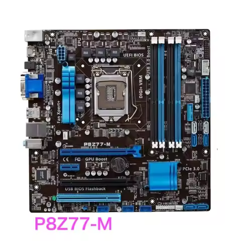 Suitable For ASUS P8Z77-M Motherboard DVI VGA HDMI LGA 1155 DDR3 Z77 P8Z77 Mainboard 100% Tested OK 