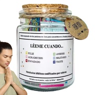 Bible Verse Jar Bible Verse in Jar Decoration for Emotions and Feelings Women Men Positive Thinking 