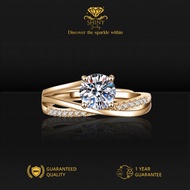 Cranberry Jewelry Women's Ring Premium Platinum Plated Anti-Fade Anti-Color Changing Official 1 Year