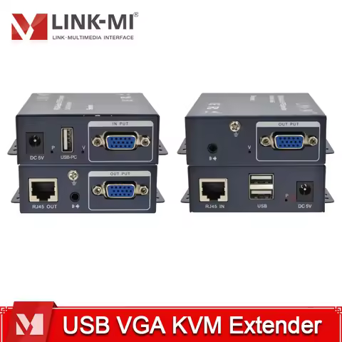 LINK-MI 300M KVM Extender Over CAT5e/6 With VGA Video and Audio Out MJPEG VGA KVM Extender RJ45 300M