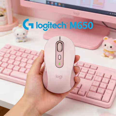 Logitech M650L Large Ergonomic Wireless Mouse Silent Click Smart Scrolling Logi Bolt For Windows Mac