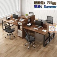 【現貨免運】辦公桌簡約現代新款辦公室員工工位簡易2四人位桌椅組合電腦桌子