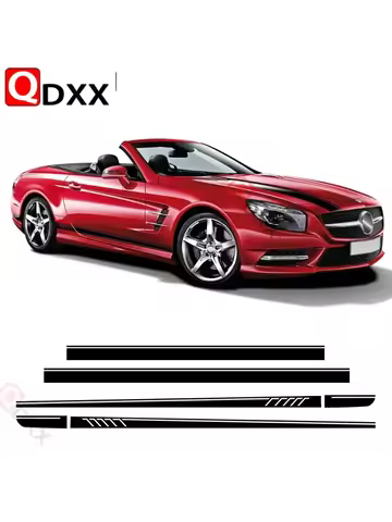 507 Styling Car Door Side Skirt Sticker Edition 1 Stripes Decal For Mercedes Benz SL Class R230 R231