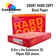 Hard Copy Bond Paper Short/A4/Long (70gsm) or (80gsm)