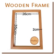 Simple wood frame 40x30x1.5 polaroid photo frame wooden frame - 26 x 26 x 2 Cm