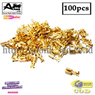 100pcs Skun Klakson Gepeng / Sekun Soket skun Kabel Klakson Gepeng / Skun gepeng Cewek 100biji