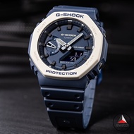 【พร้อมส่ง Casio G-shock GA-2110ET-2A นาฬิกาข้อมือดิจิทัล อะนาล็อก สีฟ้า สีเทา สําหรับผู้ชาย ผู้หญิง เล่นกีฬา