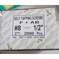 FH Tapping Bolts galvanizedfh m8x1/2, m4x12, contents 2000 pcs