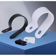 CC01-CC07 R-Type Cable Holder Clamps Fixation Cable Fastener Clips Small Nylon Cable Management Wire