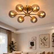 Modern Glass Chandelier Ceiling Lights Nordic Living Room Light Led Dining Room Light Fixture Americ
