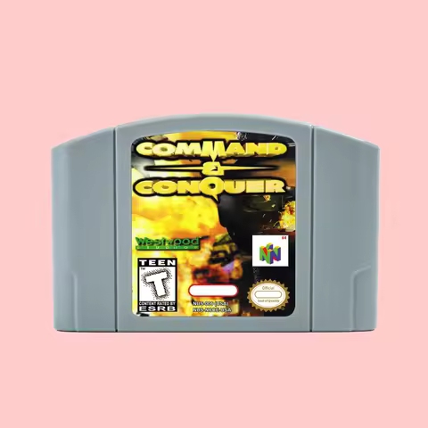 Command & Conquer Game Cartridge for 64 Bit NTSC USA PAL EUR Consoles N64 Game Card