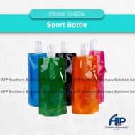 480ml Portable Sports Water Bottle Flexible & Foldable Bottle Space Saving Convenient Water Bottle
