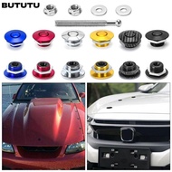 BUTUTU 1Pcs Push Button, Body Kit Aluminum Front Bumper Hood Pin, Latch Clip Quick Release Car Acces