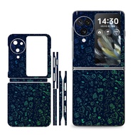 Camouflage Decal Skin for OPPO Find N3 N2 Flip Back + Hinge + Side Screen Protector Film Cover Colorful 3M Wrap Aesthetic Sticker
