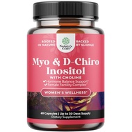 Myo-Inositol & D-Chiro Inositol Capsules - Choline Inositol Supplement for Cycle and Fertility Suppo