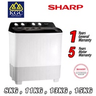 SHARP 10KG // 11KG // 13KG // 15KG SEMI AUTO WASHING MACHINE / WASHER EST8016 // ESTP1116 // ESTP131