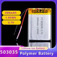 503035 3.7v 500mah lithium polymer battery 3 7V volt li po ion lipo rechargeable batteries for dvd G