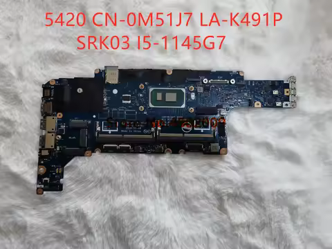 CN-0M51J7 for DELL Latitude 5420 M51J7 0M51J7 LA-K491P Laptop Motherboard with SRK03 I5-1145G7 CPU 1