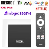 Mecool กล่อง KM7 Plus Tvbox กล่องทีวี S905Y4 4K ขนาด11เครื่องเล่นเครือข่าย