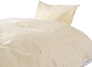 Quarter Report Duvet Cover, Cotton Linen, Double, Marlow, Yellow, Approx. W 74.8 x H 82.7 inches (19