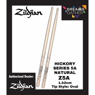ZILDJIAN Z5A HICKORY SERIES 5A DRUMSTICKS, NATURAL