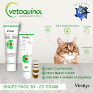 Viralys L-lysine Gel Vetoquinol Immune Supplement for Cat Flu & Appetite SHARE 10-20 GRAM