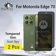 2 Pcs Motorola Edge 70 Tempered Glass Anti-peeping Screen Protector Anti-spy For Motorola E15 E14 G7