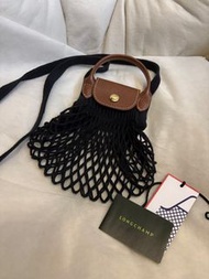 ［LONGCHAMP］LE PLIAGE FILET XS MESH BAG Navy色網袋