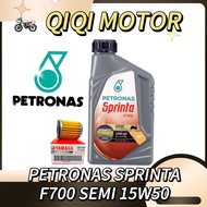 100% ORIGINAL PETRONAS F700 4T 15W50 SEMI SYNTHETIC Engine Oil 1L