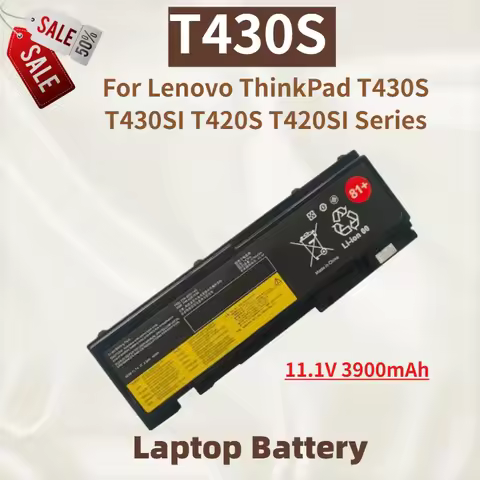 New T430S 11.1V 3900mAh Laptop battery For Lenovo ThinkPad T420S T420SI T430SI Series compatible: 45