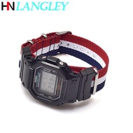 LANGLEY Watch Band Nylon NATO Replacement Watchband for Casio G-Shock GA-110/100/120/150/200/400 GD-100/110/120 DW-5600 GW-6900 Watches AccessoriesBracelet Strap Band