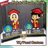 Jual Piala Wisuda Akrilik / Trophy Akrilik / Plakat Akrilik PAUD TK Wisuda