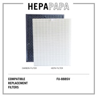Sharp FZ-40SEF FU-888SV FU-40SE FU-P60S FU-4031NAS Compatible Replacement HEPA and Carbon Filter [SE