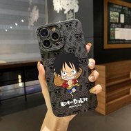 เคสโทรศัพท์สำหรับ Samsung Galaxy A03 A33 A53 A73 A12 A52S 5G A32 A31 A51 A71 A52 A72 4G Luffy Chopper Black Square Edge Full Len ป้องกัน