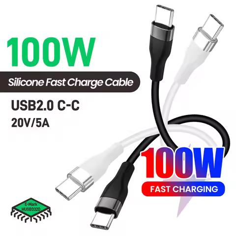 25cm 50cm Short Type C Cable 100W Fast Charging Type C To Type C Cable for iphone 15 16 Samsung Port