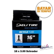Bicycle Inner Tube 16 X 3.0 Schrader Valve Motor Deli Tire