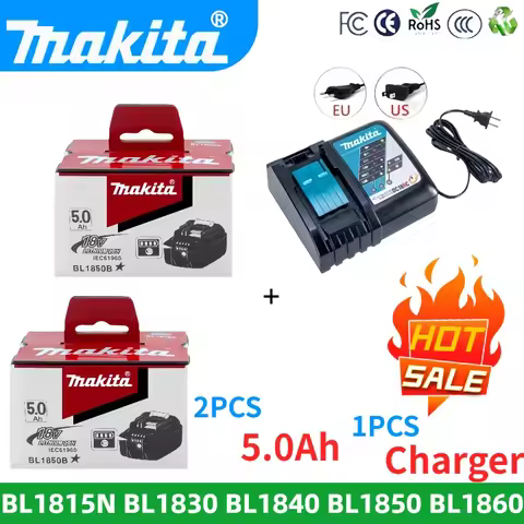 100% original Makita 18V 6.0Ah rechargeable battery used for Makita 18V tool DTW285 DDF487 DTW700 DG