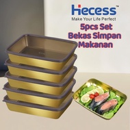 Pinggan Makan Keluli Tahan Karat Berwarna Emas Hecess dengan Penutup |     Pinggan Makan Mewah Berla