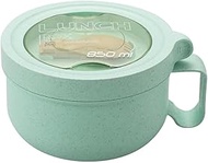 Rarapop 28.7oz Microwave Soup Bowl Containers with Lids, Wheat Straw Ramen Noodles Cup Mug for Insta