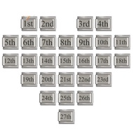 New Stainless Steel Date Italian Module Bracelet Laser Engraved Bracelet Italian Bracelet