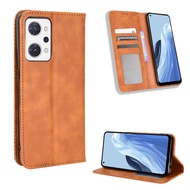 For OPPO Reno 9A Case Cover Premium Leather Wallet Leather Flip Case For Oppo Reno 9A 9 A Reno9A Phone Case