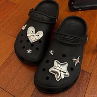 Y2K Silver Star Finished Product Universal Hole Shoes Accessories Cute DIY Flower Shoe Buckle Sweet 