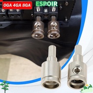 IESPOIRHA Car Audio Connector, 0GA 4GA 8GA Pure Copper Car Speaker Wire Terminal, Gold Silver Power 